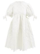 Cecilie Bahnsen - Jean Amarylis Cutout-back Quilted Satin Dress - Womens - Ivory
