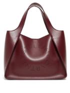Matchesfashion.com Stella Mccartney - Stella Perforated Logo Faux Leather Tote Bag - Womens - Burgundy