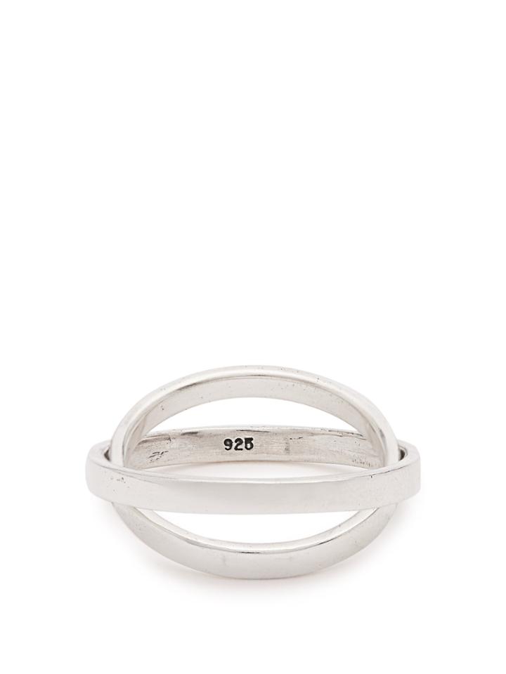Title Of Work Rotating Nestled Sterling-silver Ring