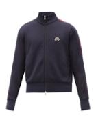 Moncler - Logo-patch Jersey Track Top - Mens - Navy