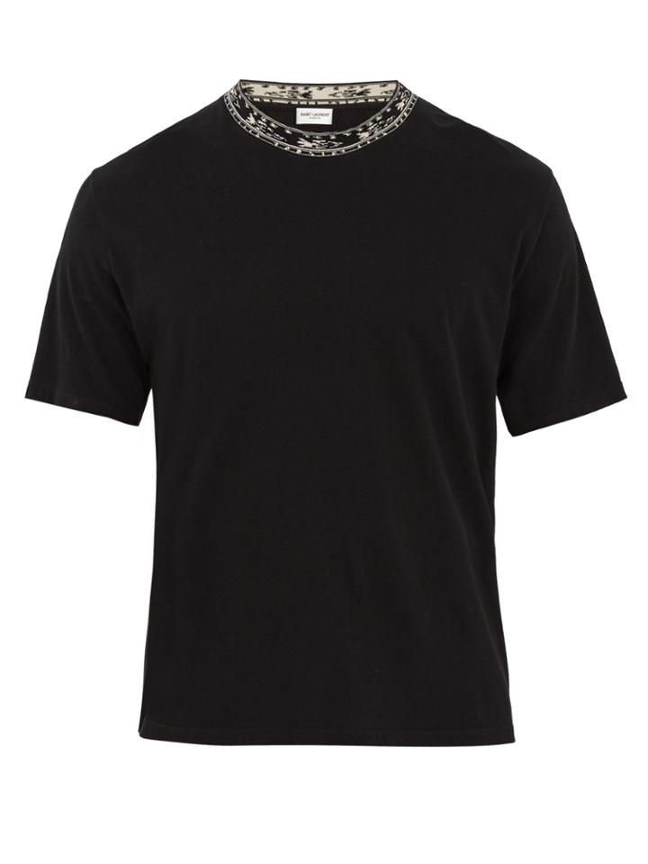 Saint Laurent Geometric Crew-neck T-shirt