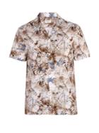 Éditions M.r Tahiti-print Short-sleeve Cotton Shirt