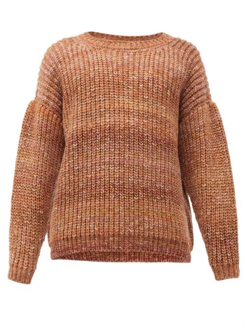 Matchesfashion.com Marine Serre - Oversized Moon-jacquard Sweater - Mens - Brown