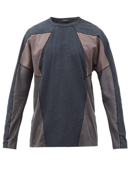 A-cold-wall* - Flight Long-sleeve Panelled Technical Jersey Top - Mens - Navy