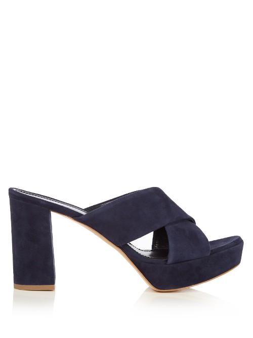 Mansur Gavriel Suede Crossover Sandals