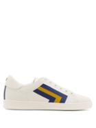 Matchesfashion.com Valextra - Super 3 Striped Leather Trainers - Womens - Blue Multi
