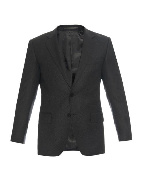 Gieves & Hawkes Birdseye Notch-lapel Wool Jacket