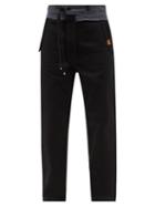 Mihara Yasuhiro - Deconstructed Reversed Gabardine Trousers - Mens - Black