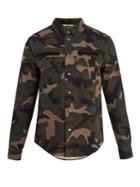 Valentino Detachable-hood Camouflage-print Field Jacket