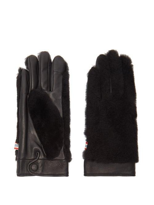 Agnelle - X Ines De La Fressange Bert Leather Gloves - Womens - Black