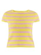 Barrie Striped Cashmere Top