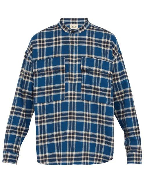 Matchesfashion.com Fear Of God - Plaid Cotton Flannel Shirt - Mens - Blue Multi