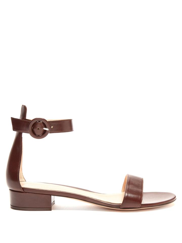 Gianvito Rossi Portofino 20 Leather Block-heel Sandals