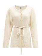 Totme - Sash-waist Cardigan - Womens - Ivory
