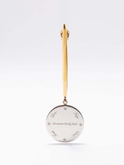Alexander Mcqueen - Medallion Drop Earrings - Womens - Gold/silver