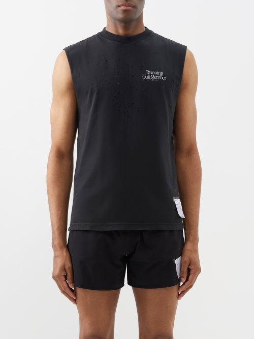 Satisfy - Mothtech Organic-cotton Sleeveless T-shirt - Mens - Black
