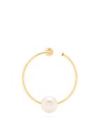 Hillier Bartley Faux Pearl Gold-plated Hoop Single Earring