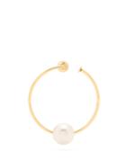Hillier Bartley Faux Pearl Gold-plated Hoop Single Earring