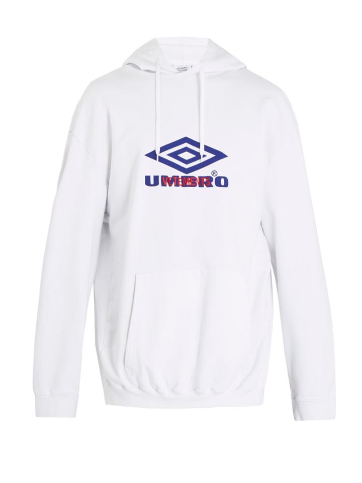 Vetements X Umbro Logo-print Hooded Sweatshirt