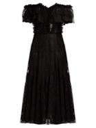 Dolce & Gabbana Off-the-shoulder Lace Midi Dress