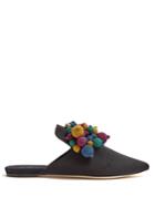 Sanayi 313 Palline Embellished Faille Slipper Shoes