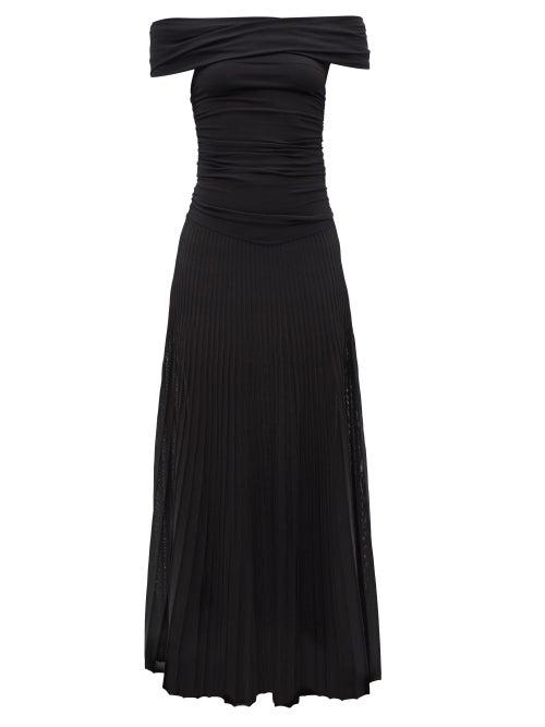 Khaite - Marca Off-the-shoulder Jersey Maxi Dress - Womens - Black