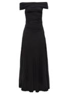 Khaite - Marca Off-the-shoulder Jersey Maxi Dress - Womens - Black