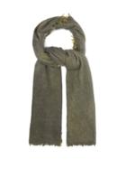 Matchesfashion.com Allude - Bi Colour Fringed Cashmere Scarf - Womens - Green