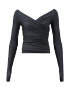 Matchesfashion.com Balenciaga - Wraparound Stretch-jersey Top - Womens - Black