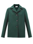 Matchesfashion.com Harris Wharf London - Single-breasted Pressed-wool Coat - Womens - Dark Green