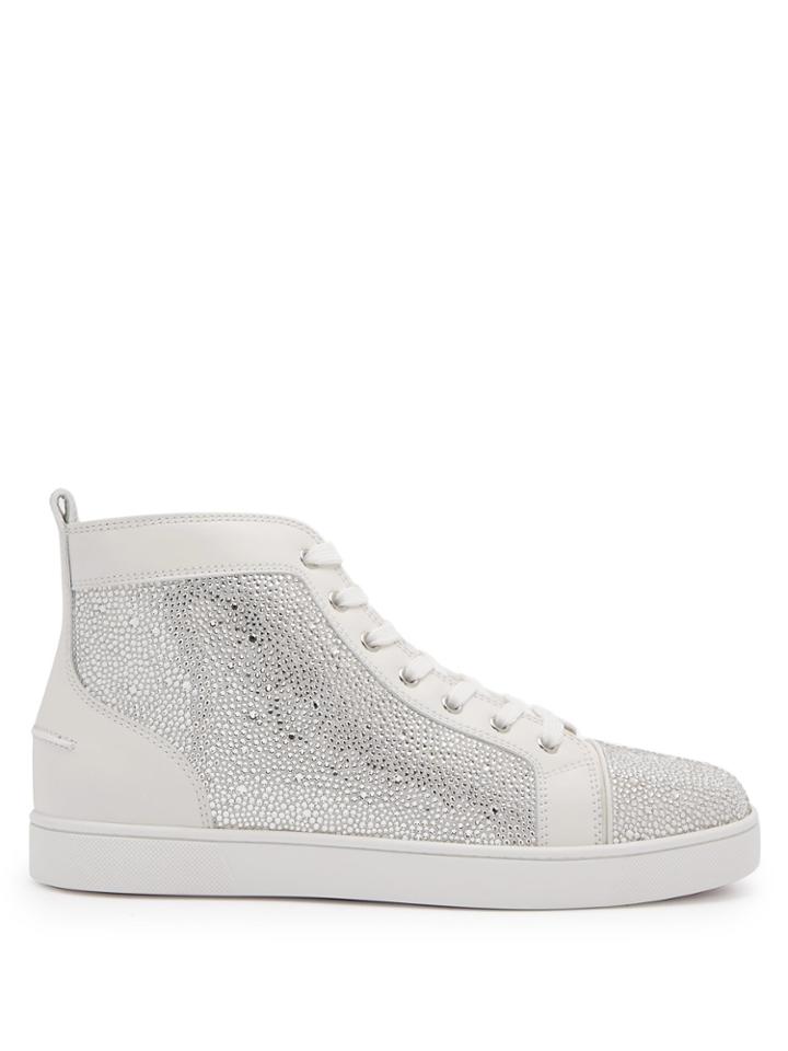 Christian Louboutin Louis Strass High-top Leather Trainers