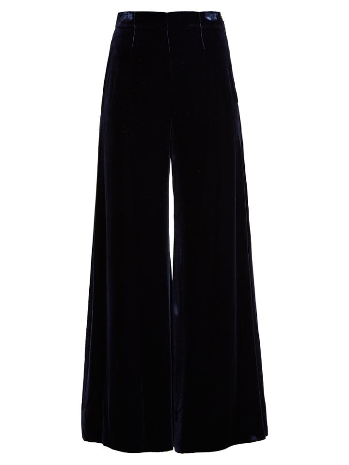 Roland Mouret Uppingham Wide-leg Velvet Trousers
