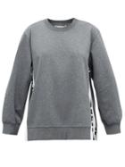 Matchesfashion.com Stella Mccartney - Logo-jacquard Cotton Sweatshirt - Womens - Grey