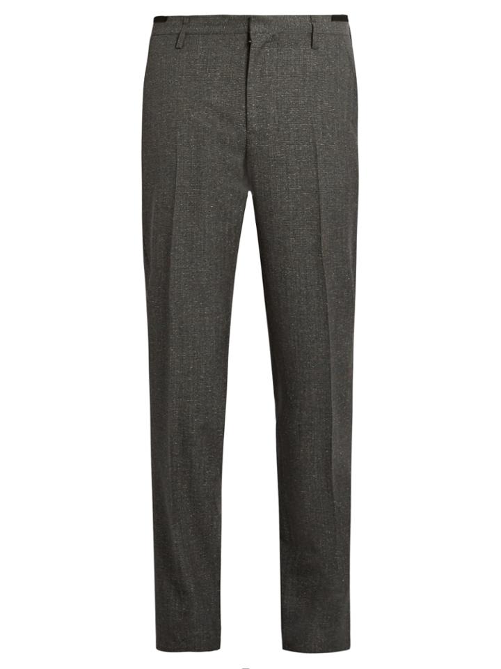Lanvin Slim-fit Wool And Silk-blend Trousers