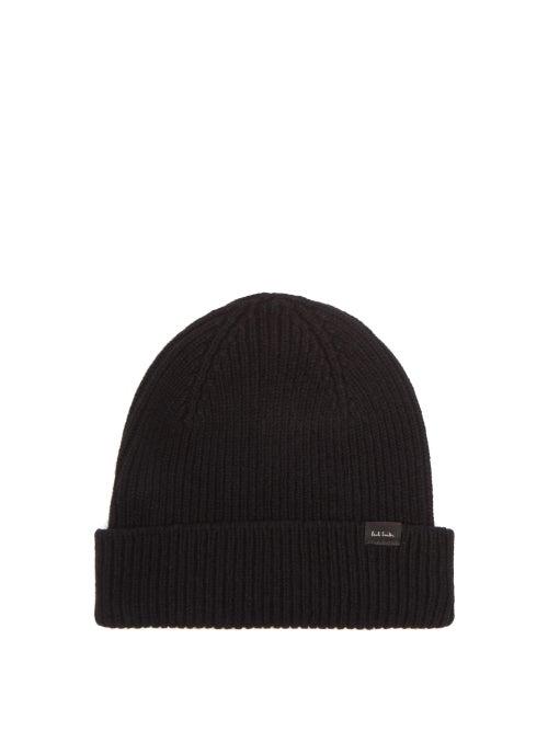 Paul Smith - Logo-patch Cashmere-blend Beanie Hat - Mens - Black