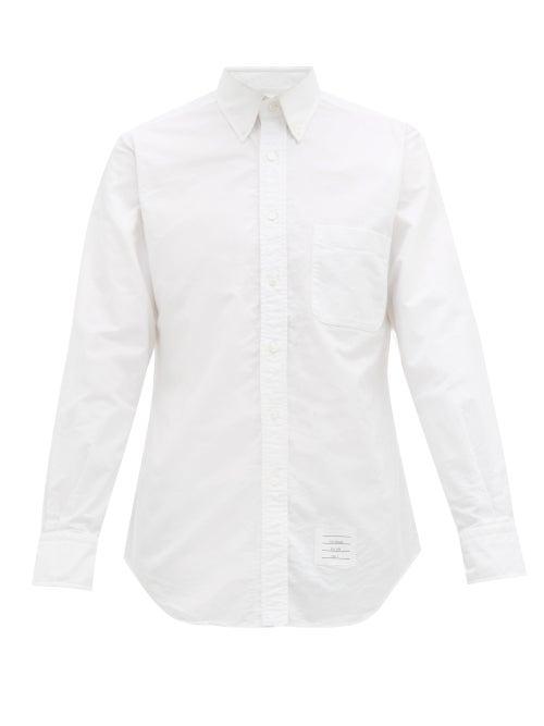 Matchesfashion.com Thom Browne - Patch Pocket Cotton Oxford Shirt - Mens - White