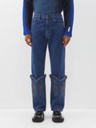 Y/project - Cowboy-cuff Straight-leg Organic Jeans - Mens - Indigo