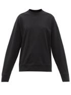 Matchesfashion.com Jil Sander - Logo-embroidered Cotton-jersey Sweatshirt - Womens - Black