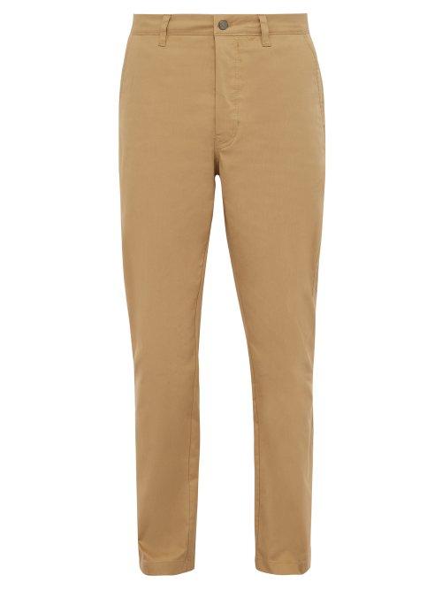 Matchesfashion.com Acne Studios - Cotton Blend Chino Trousers - Mens - Beige