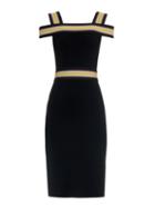 Christopher Kane Striped-strap Off-the-shoulder Dress