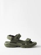 Balenciaga - Tourist Logo-embroidered Two-strap Ripstop Sandals - Mens - Khaki