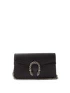 Gucci - Dionysus Crystal And Leather Cross-body Bag - Womens - Black