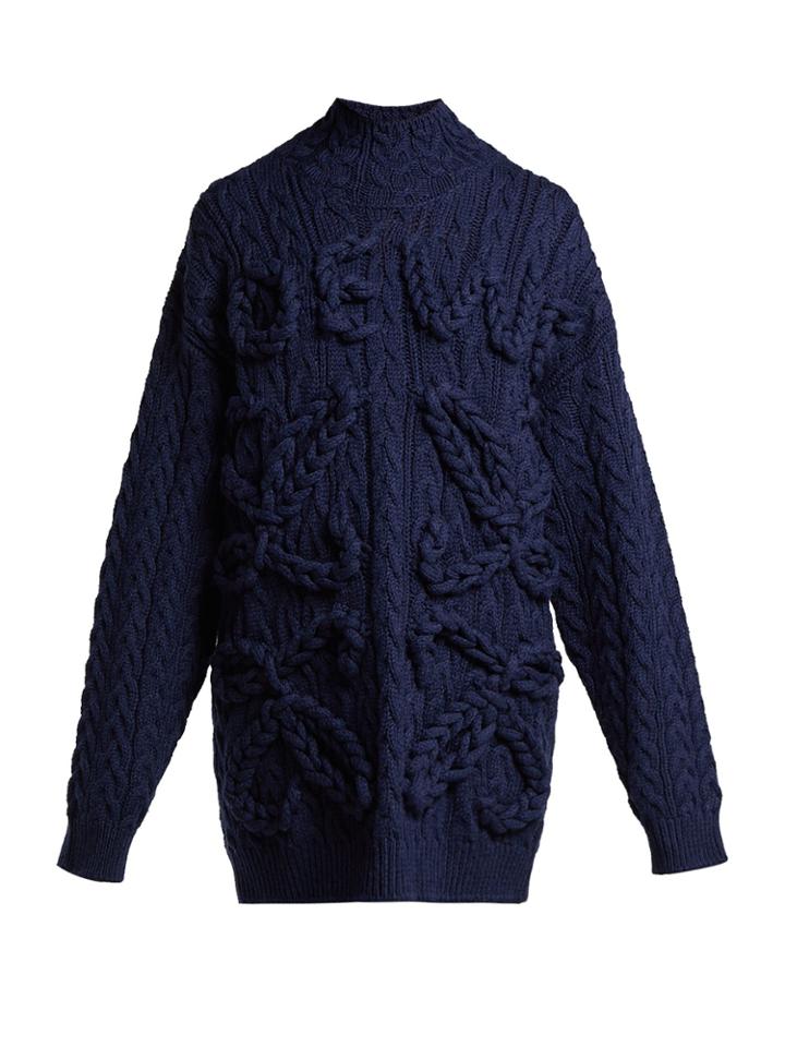Loewe Logo-knit Wool Sweater