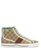 Matchesfashion.com Gucci - 1977 Gg-supreme Canvas High-top Trainers - Womens - Beige Multi