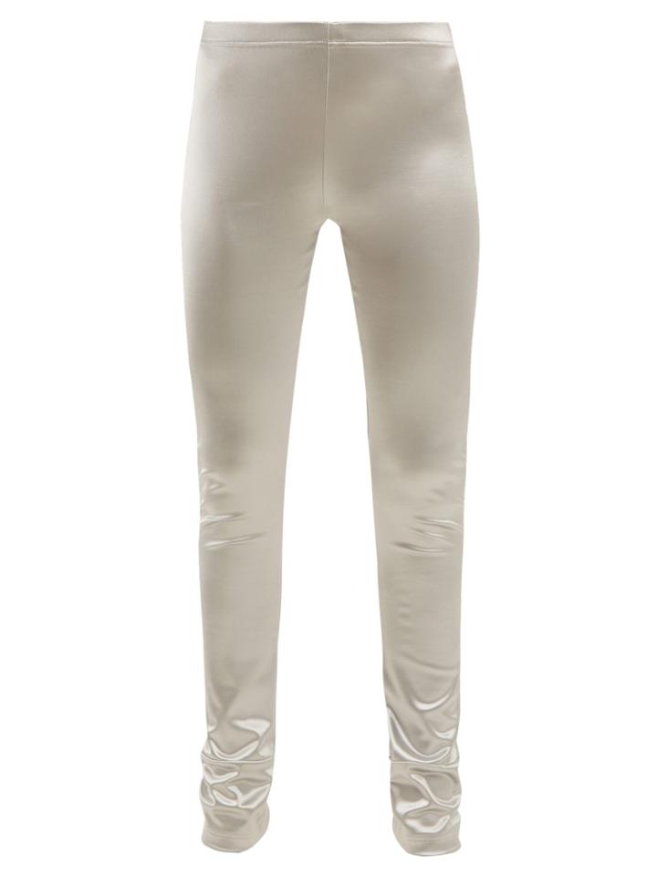 Junya Watanabe Metallic Stretch-satin Leggings