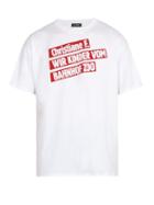 Matchesfashion.com Raf Simons - Christiane F. Film Title Print T Shirt - Mens - White