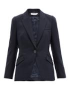 Matchesfashion.com Cefinn - Josephine Single-breasted Twill Jacket - Womens - Navy
