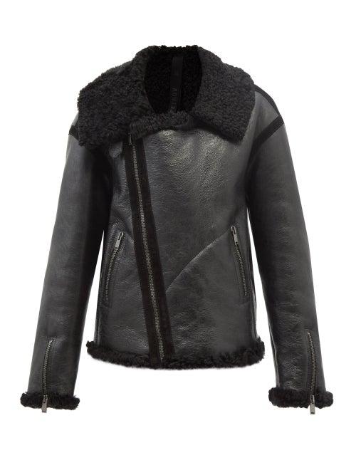 Petar Petrov - Maddison Asymmetric-collar Leather Jacket - Womens - Black