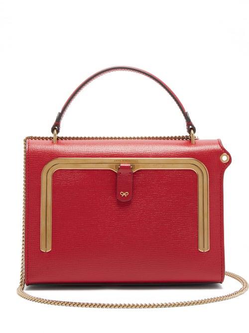 Matchesfashion.com Anya Hindmarch - Postbox Small Grained Leather Cross Body Bag - Womens - Red