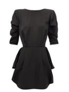 Matchesfashion.com Alexandre Vauthier - Puff-sleeve Satin-twill Mini Dress - Womens - Black